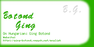 botond ging business card